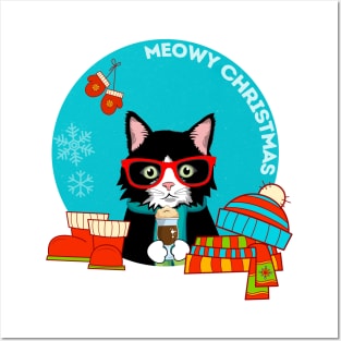 Meowy Christmas Posters and Art